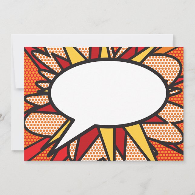 Anuncio Burbuja de Mensaje Divertida de Dibujos Animados R (Anverso)