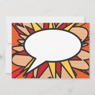 Anuncio Burbuja de Mensaje Divertida Retro de Cómic