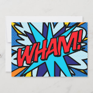 ANUNCIO BURBUJA DE MENSAJE DIVERTIDA RETRO WHAM TU MENSAJE