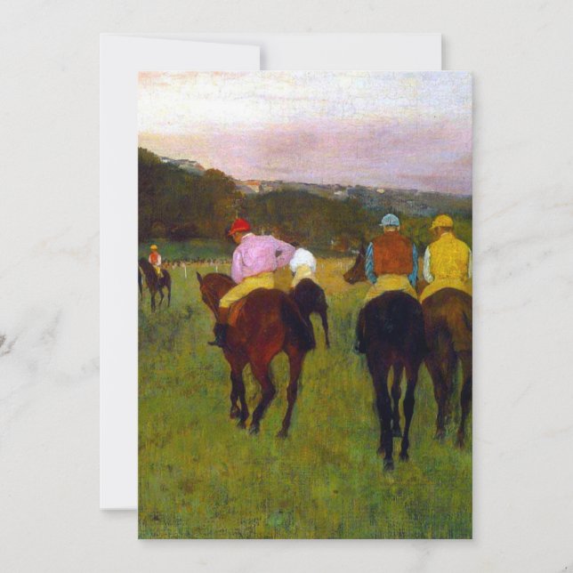 Anuncio Caballos de carreras Edgar Degas en Longchamp (Anverso)