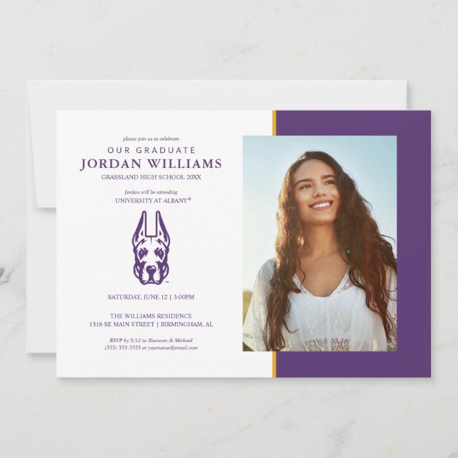 Anuncio Cabeza de mascota Great Dane de la Universidad de  (Anverso)