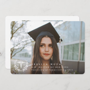 Anuncio Caduceus blanco Médica de Graduación de Medicina