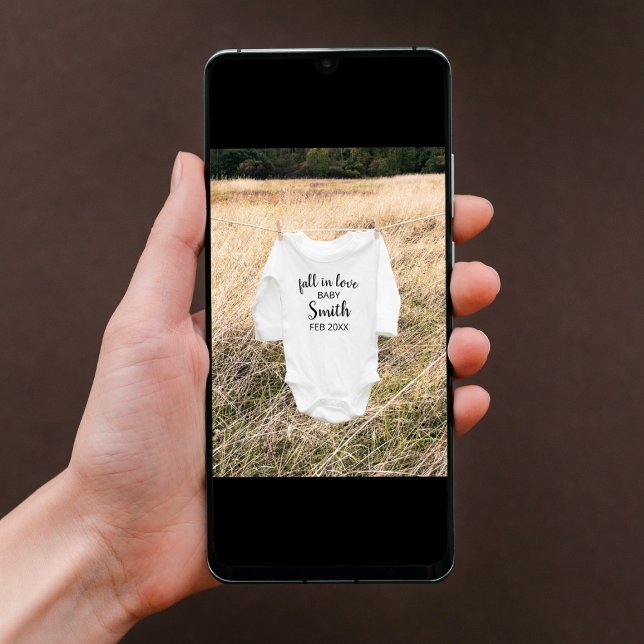 Anuncio Caída Del Amor Foto Embarazo De Otoño (fall in love pregnancy announcement photo card autumn pregnancy reveal)