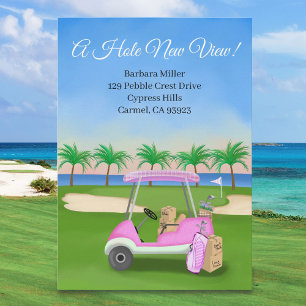 Anuncio Cajas de mudanza de carrito de golf rosado para da