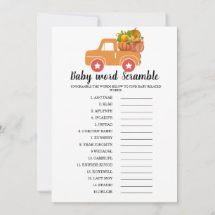 Anuncio Calabaza de otoño palabra raspar juego de ducha de