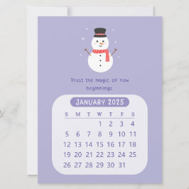 Anuncio Calendario mensual de motivación kawaii de enero d