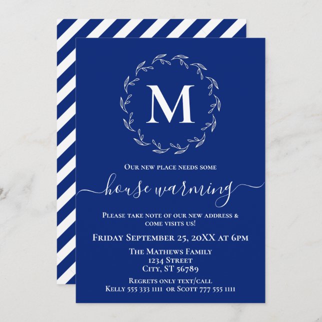 Anuncio Calentamiento de la Casa Monograma de Calor Blanco (Anverso / Reverso)