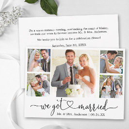 Anuncio Caligrafía Corazón 5 Foto Boda Después de la Fiest