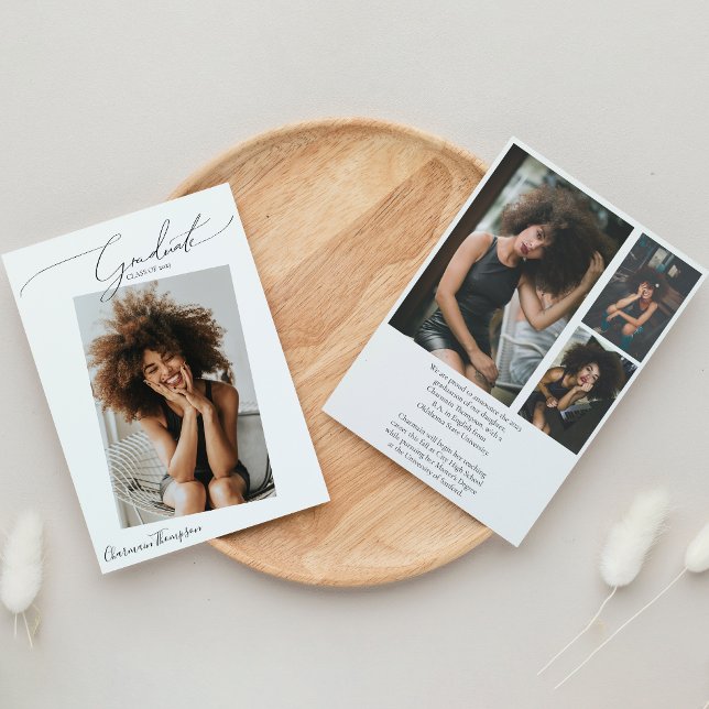 Anuncio Caligrafía de escritura moderna 4 Graduación de fo (Subido por el creador)