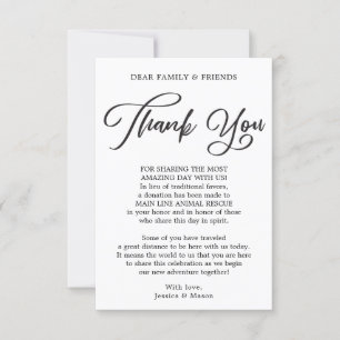 Anuncio Caligrafía en lugar de favores Gracias colocar tar