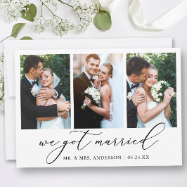 Anuncio Caligrafía Minimalista moderna 3 Boda fotográfico