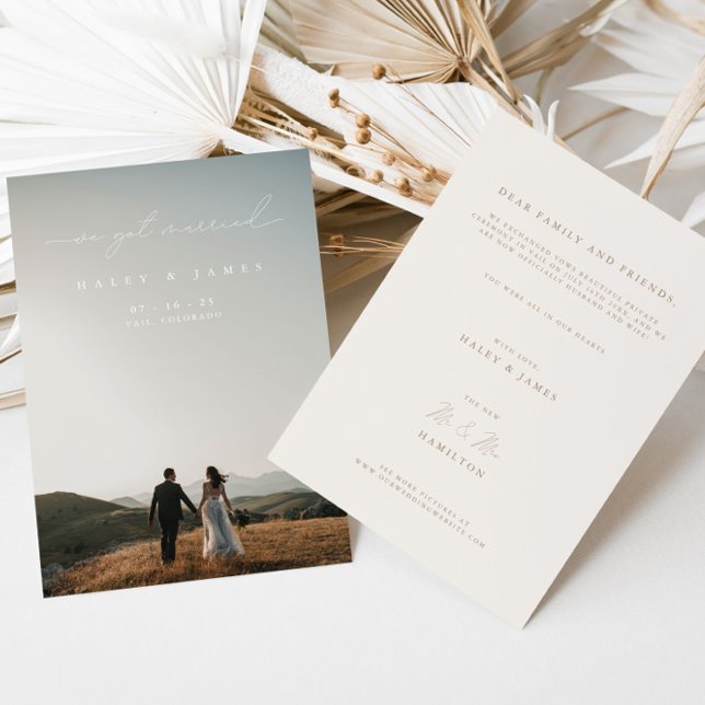 Anuncio Caligrafía moderna: nos casamos con un Boda fotogr (Subido por el creador)
