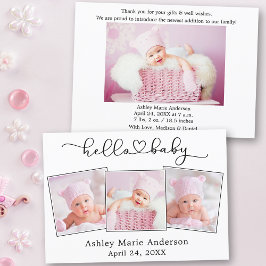 Anuncio Caligrafía Script Heart 4 Photos Hello Baby