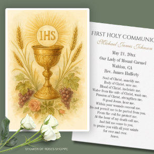 Anuncio Cáliz de oración comunitaria con uvas de trigo