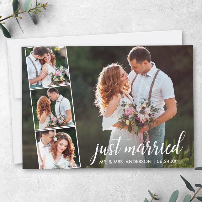 Anuncio Calligrafía casada con foto (Customize to add text or more photos to back of card.)