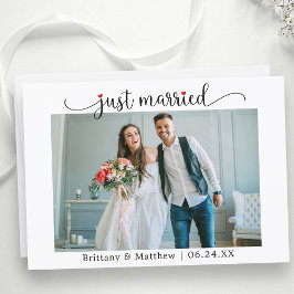 Anuncio Calligrafía Corazón Rojo recién casado Boda de fot