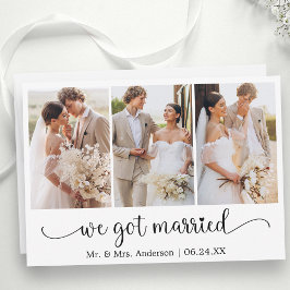 Anuncio Calligraphy 3 Photo Heart We Got Married