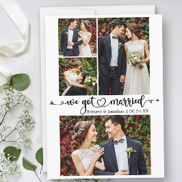 Anuncio Calligraphy Heart We Got Casried 4 Photo Boda