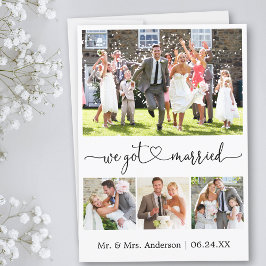 Anuncio Calligraphy Heart We Got Casried 4 Photo Boda