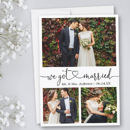 Anuncio Calligraphy Heart We Got Married 3 Fotos Boda