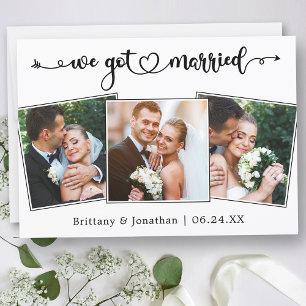 Anuncio Calligraphy Heart We Got Married 3 Fotos Boda