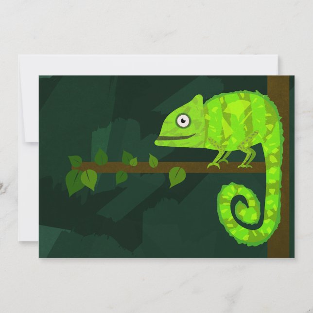 Anuncio Camaleón lindo verde (Anverso)