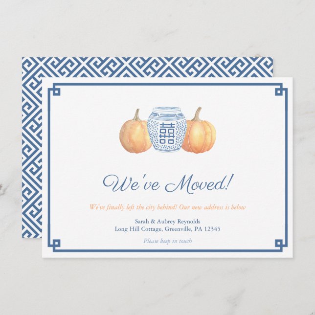 Anuncio Cambio de dirección de calabaza de otoño inteligen (Anverso / Reverso)