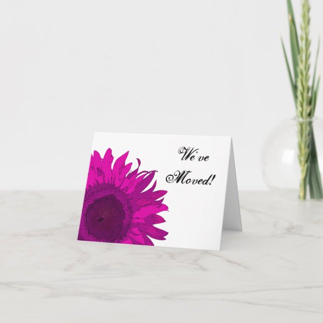 Anuncio Cambio de dirección de girasol rosado caliente (Anverso)