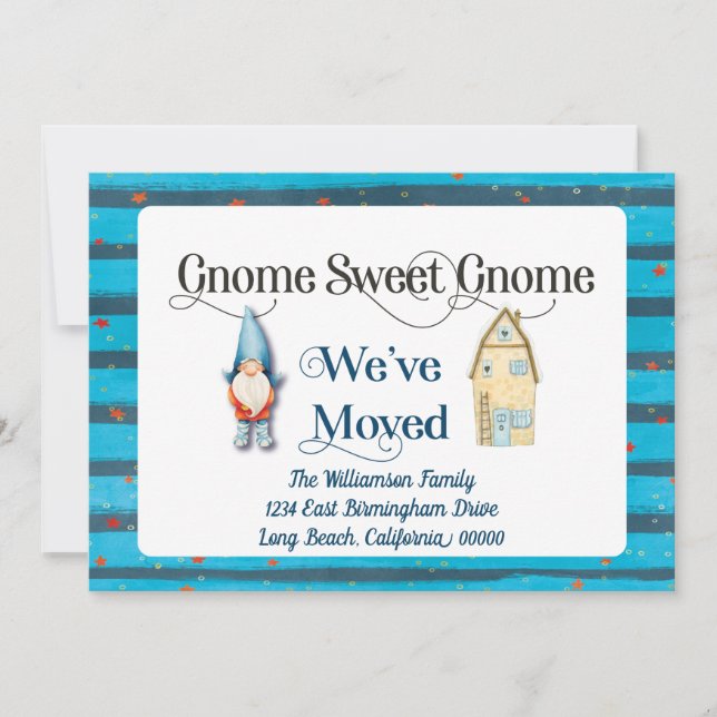 Anuncio Cambio de dirección Nueva casa que hemos movido a  (Anverso)