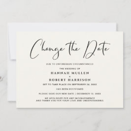 Anuncio Cambio de Fecha de Boda Aplazamiento Crema Claro