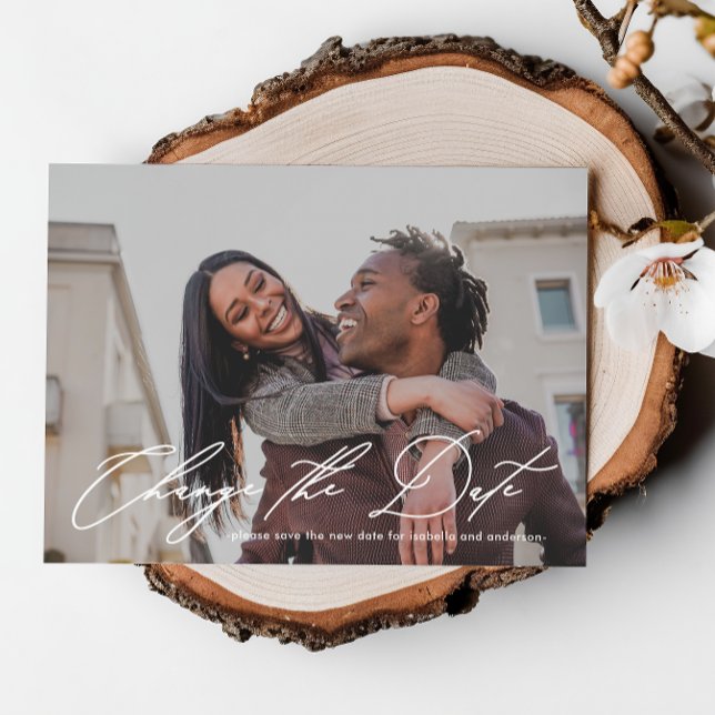 Anuncio Cambio de fecha de boda con foto de nueva fecha (Subido por el creador)