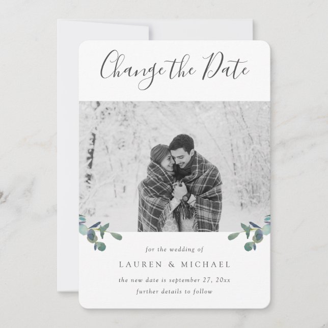 Anuncio Cambio de fecha de la foto en acuarela de Eucalypt (Anverso)