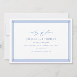 Anuncio Cambio de Fecha de Postergación de Boda en Ventana