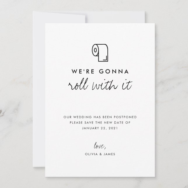 Anuncio Cambio de plan con postergación de Boda (Anverso)