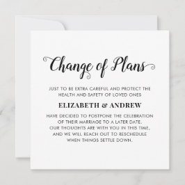 Anuncio Cambio de planes boda pospuesta evento foto