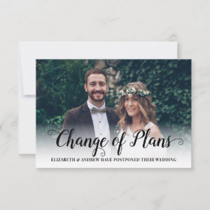 Anuncio Cambio de planes boda pospuesta foto moderna