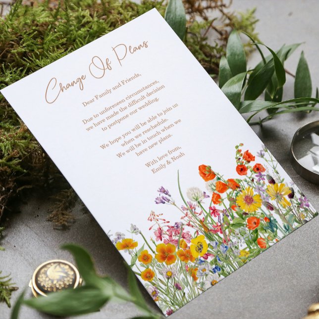 Anuncio Cambio de planes de boda de flores silvestres colo (Subido por el creador)