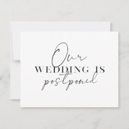 Anuncio Cambio Moderno de Planes Aplazamiento de Boda