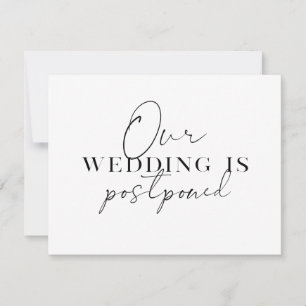 Anuncio Cambio Moderno de Planes Aplazamiento de Boda