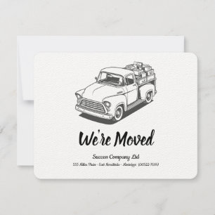 Anuncio Camioneta de los 50 B&W Personaliza la Dirección d