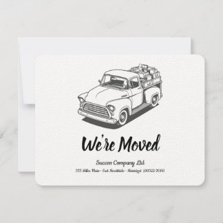 Anuncio Camioneta de los 50 B&W Personaliza la Dirección d