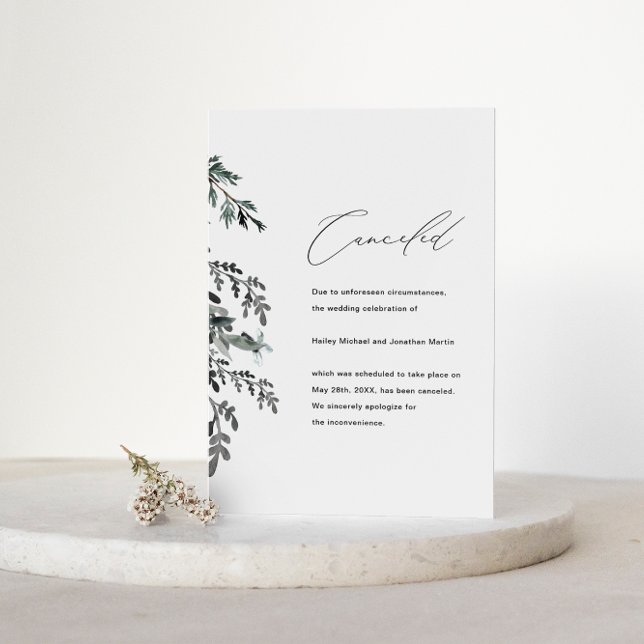 Anuncio Cancelación de Boda Botánica (Subido por el creador)