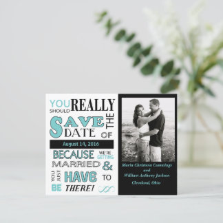 Anuncio Cartel Guardar La Fecha (Azul)