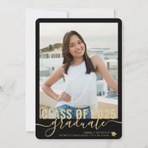 Casa abierta de graduación negra moderna de collag