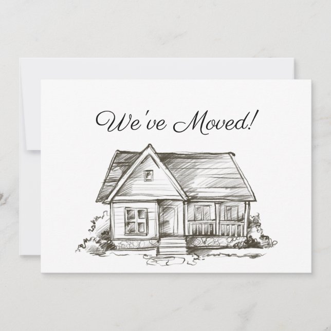 Anuncio Casa Recién Dibujada Nueva Dirección (Anverso)