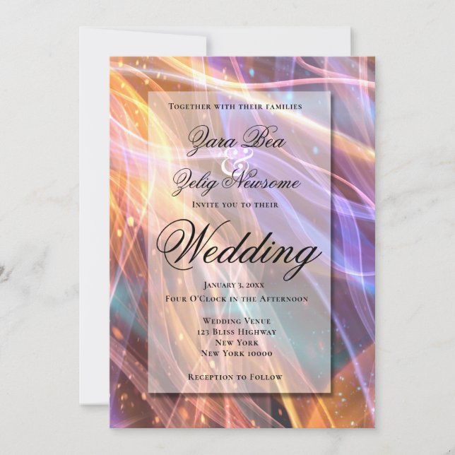 Anuncio Celebración de destellos de año nuevo  Boda (Anverso)