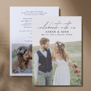 Anuncio Celebrar Con La Recepción De La Boda De Fotografía
