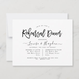 Anuncio Cena de ensayo elegante, guión de pincel escrito a