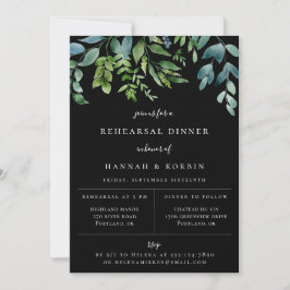 Anuncio Cena de Ensayo Verde Botánico Moderno Negro