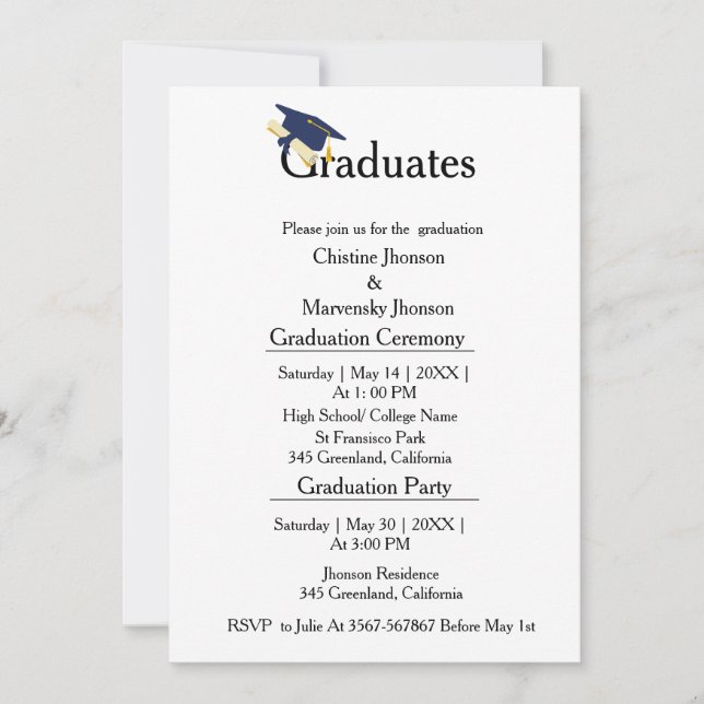 Anuncio Ceremonia de graduación de hermanos de 2023 (Anverso)